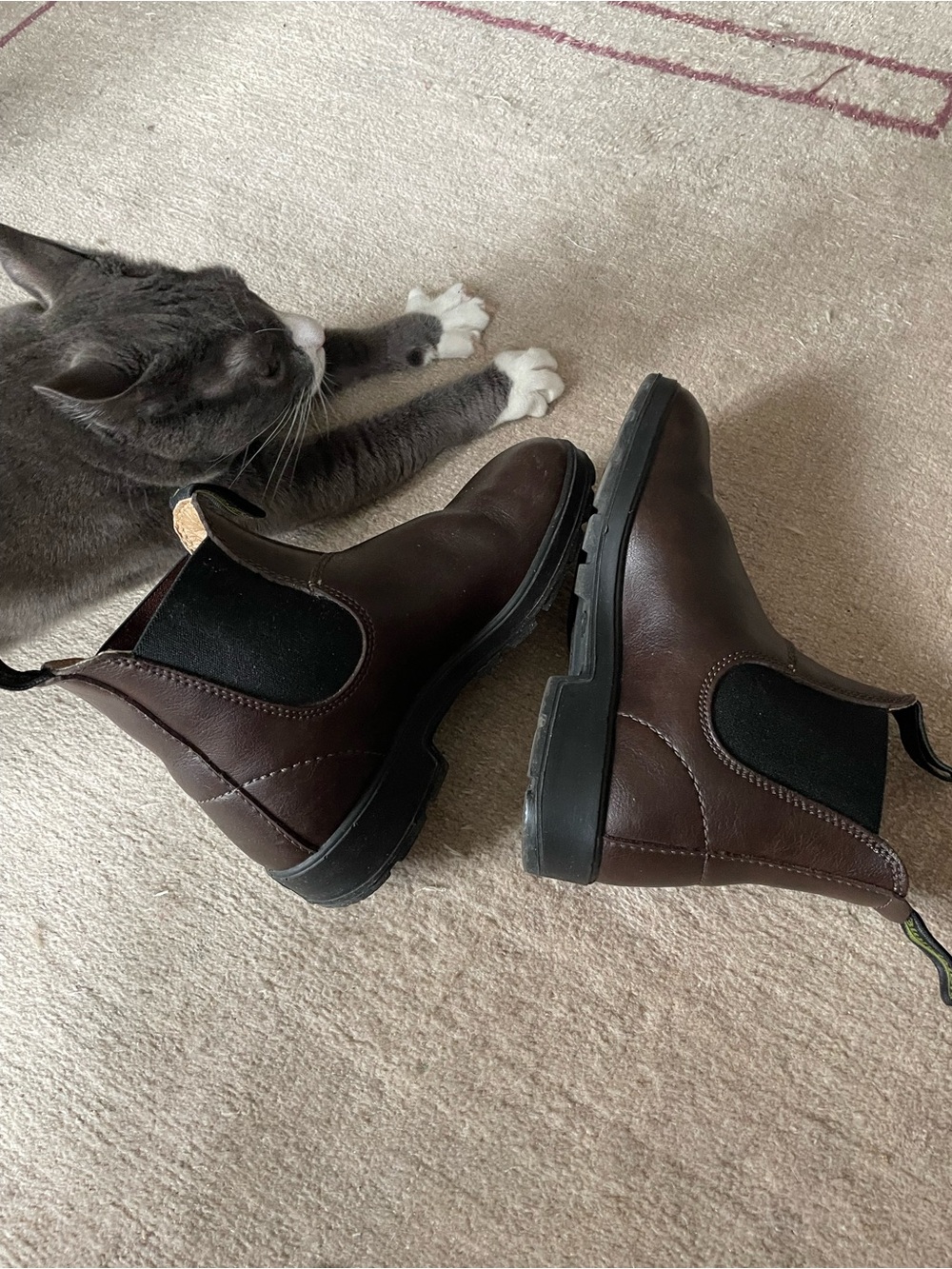 vegan leather brown blundstones